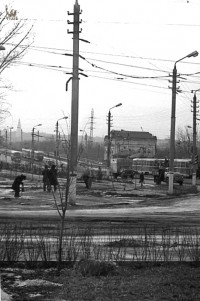 Вторая половина 1980-х. Вид от Площадки к Чулковскому мосту. Фото Василия Розанова.