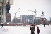 Вид с площади Ленина на реконструкцию здания фабрики-кухни