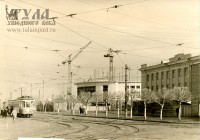 1962 год. Улица Советская и строящийся цирк