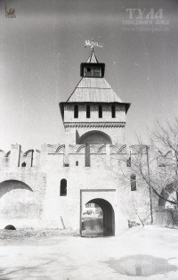 Башня Пятницких ворот Тульского кремля. Вид изнутри. 1970-е годы