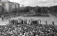 Митинг, посвященный дню рождения Л.Н. Толстого. 1978 год