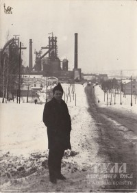 Февраль 1968 года Вид на КМЗ от пятачка. Фото из архива О.А. Хахаева.