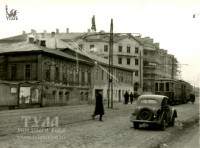 1954 год. Вид на перекресток Красноармейской и Лейтейзена. Фото Владимира Егорова