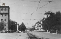 1960-е. Трамвайное кольцо в начале ул. Металлургов. Фото Василия Розанова.