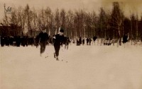 7 марта 1967. Соревнования по лыжам на первенство школы. ЦПКиО. Из архива Геннадия Стейскала