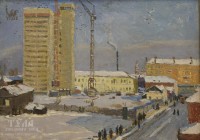 Пеньков Алексей Иванович (1905-1995). Тула строится. Первый высотный дом. 1969 год. 