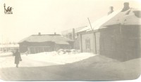 Домики на месте сквера с памятником Л.Толстому. На заднем плане - Музей изобразительных искусств. 1960-е
