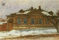 Дом №5 (снесен). Находился между улицами Каминского и Пушкинской. Построен в конце XIX - начале ХХ века. Этюд Станислава Ошевского.