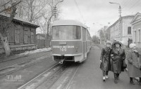 1987 год. Трамвайная остановка "ТЮЗ". Фото Владимира Белтова