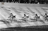 Команда велосипедистов Москвы, участвующая в первенстве СССР по велосипедному спорту 12 августа 1959 года