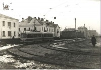 1960-е. Поворот трамвайной линии с ул. Станиславского на ул. Н.Руднева. Из коллекции Владимира Щербакова.