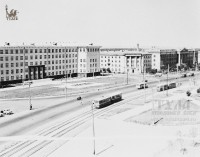1967 год. Вид на главный, 8-й и 6-й корпуса Тульского политехнического института с крыши здания типографии (пр. Ленина, 109)