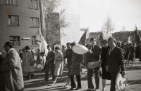 1 Мая 1985 года. Демонстрация на ул. Советской напротив госбанка 