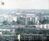 Вид на центральную часть города с юго-запада. Середина 1980-х