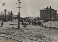 1950-е. Трамвайное кольцо в п. Красный Перекоп. Из коллекции Владимира Щербакова
