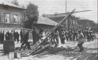 Прокладка трамвайных путей на ул. Красноармейской 1927 год