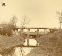 Мост на Демидовской плотине через реку Тулицу. Из коллекции Михаила Тенцера.