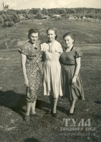 Начало 1950-х. Девушки на месте современной Серебровской плотины