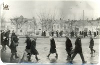 Вид на ул. Советскую и Сквер Пионеров из Центрального переулка. 1960-е.