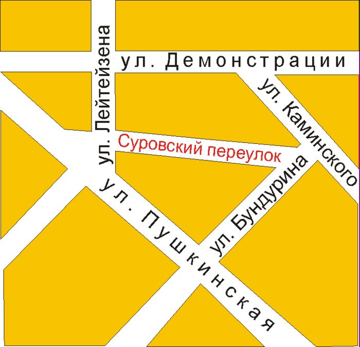 Схема расположения Суровского переулка