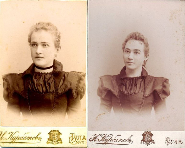 1895 год. Мотильда и Евдокия Соловьевы